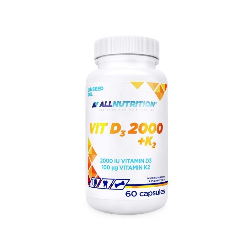 Vit D3 2000 + K2 60 caps Allnutrition