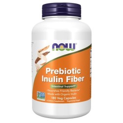 Prebiotic Inulin Fiber 180 vcaps NOW Foods