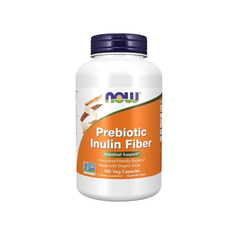Prebiotic Inulin Fiber 180 vcaps NOW Foods