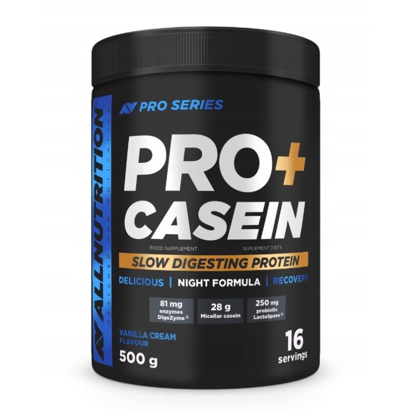 Pro+ Casein Vanilla Cream 500g Allnutrition