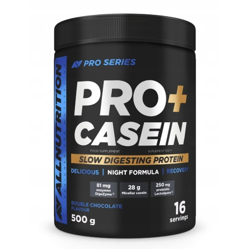 Pro+ Casein Double Chocolate 500g Allnutrition