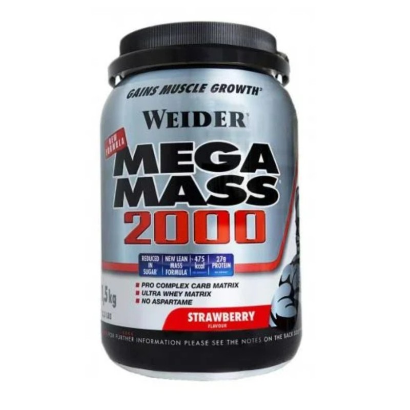 Mega Mass 2000 Strawberry 1500g Weider