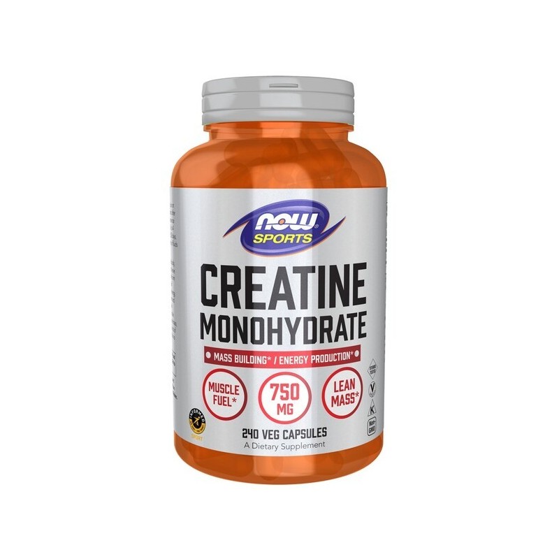 Creatine Monohydrate 750mg 240 vcaps NOW Foods