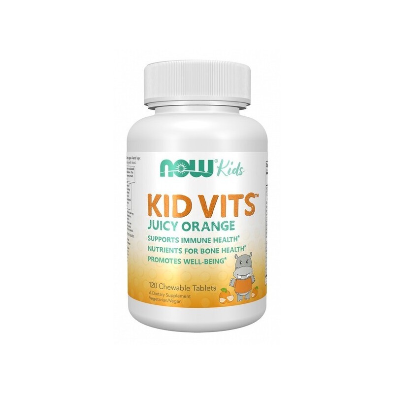 Kid Vits Juicy Orange 120 chewables NOW Foods