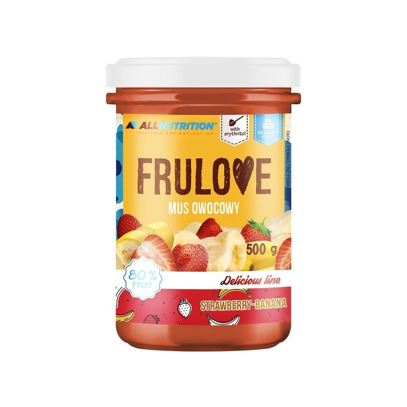 Frulove Mousse, Strawberry-Banana - 500 grams Allnutrition