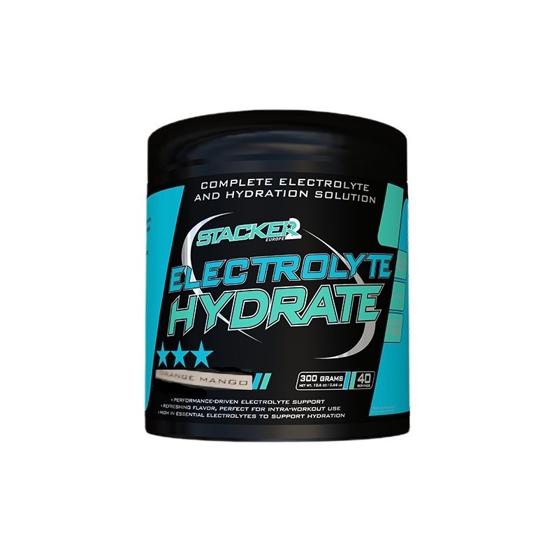 Electrolyte Hydrate Orange Mango 300g Stacker2 Europe