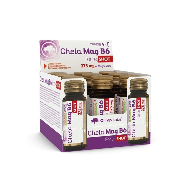 Chela Mag B6 Forte Shot Orange 9x25ml Olimp Nutrition