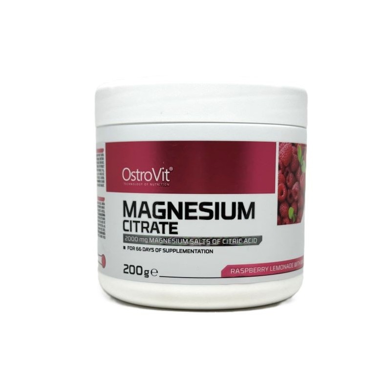 Cytrynian Magnezu Malinowa Lemoniada z Miętą 200g OstroVit