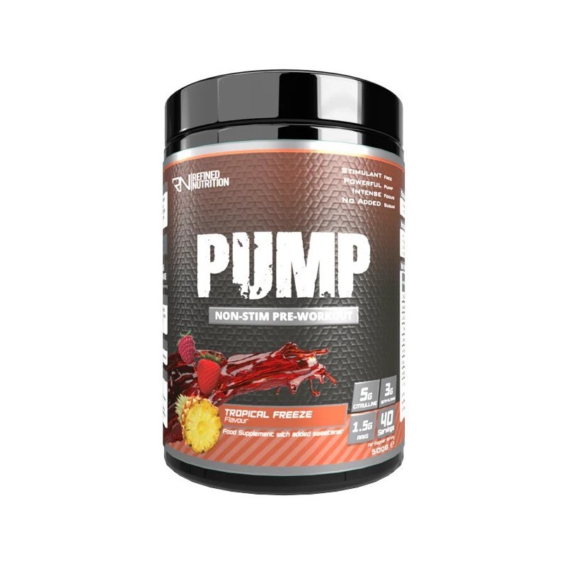 Pump Non-Stim Smak Tropikalny Mróz 500g Refined Nutrition
