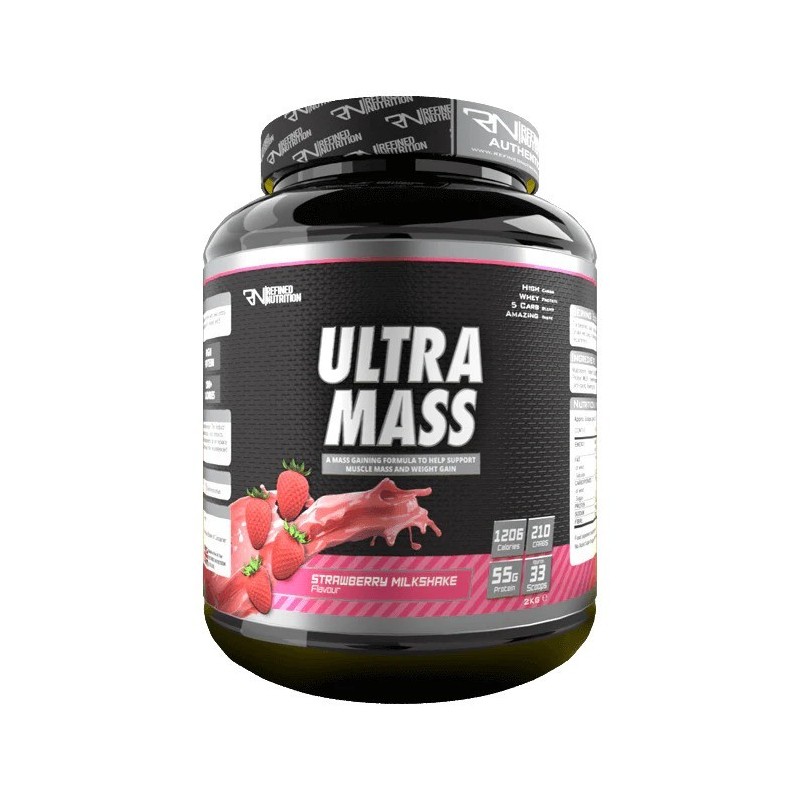 Ultra Mass Smak Truskawkowy Koktajl Mleczny 2000g Refined Nutrition