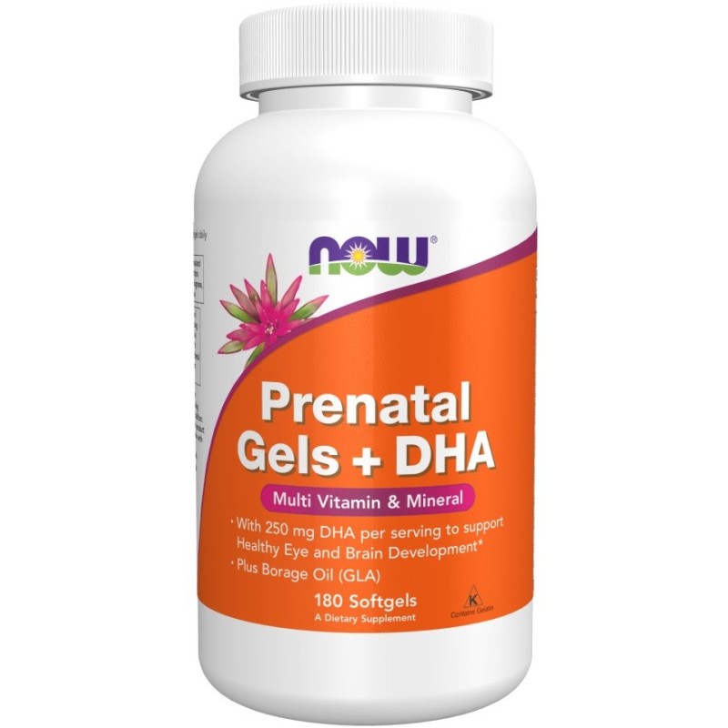 Prenatal Gels + DHA 180 softgels NOW Foods
