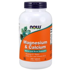 Magnesium & Calcium with Zinc and Vitamin D3 250 tablets NOW Foods