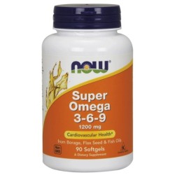 Super Omega 3-6-9 1200mg 90 kapsułek NOW Foods