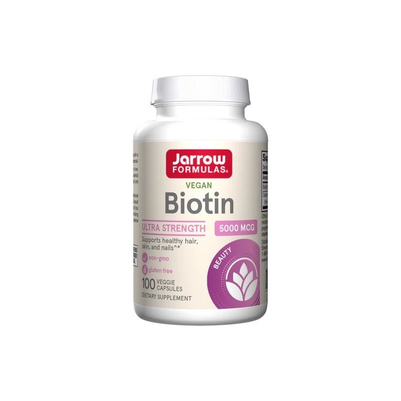 Biotyna 5000mcg 100 kapsułek wegańskich Jarrow Formulas
