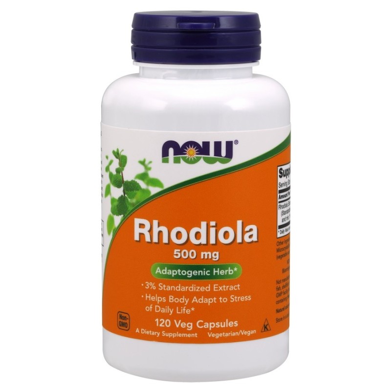 Rhodiola 500mg 120 vcaps NOW Foods