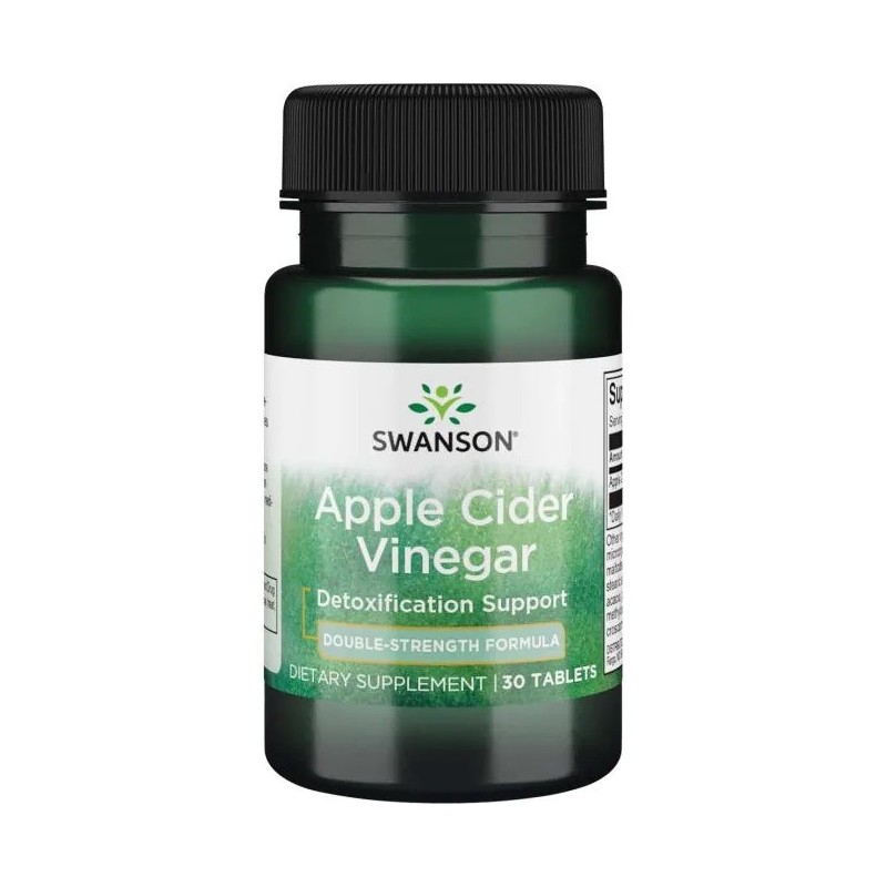 Apple Cider Vinegar 200mg Double-Strength 30 tablets Swanson
