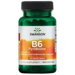 B6 Pyridoxine 100mg 100 caps Swanson