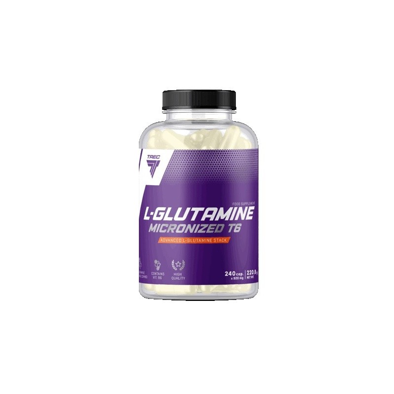 L-Glutamine Micronized T6 240 caps Trec Nutrition
