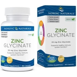 Glicynian Cynku 20mg 60 kapsułek Nordic Naturals
