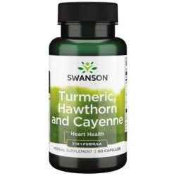 Turmeric, Hawthorn and Cayenne 60 caps Swanson
