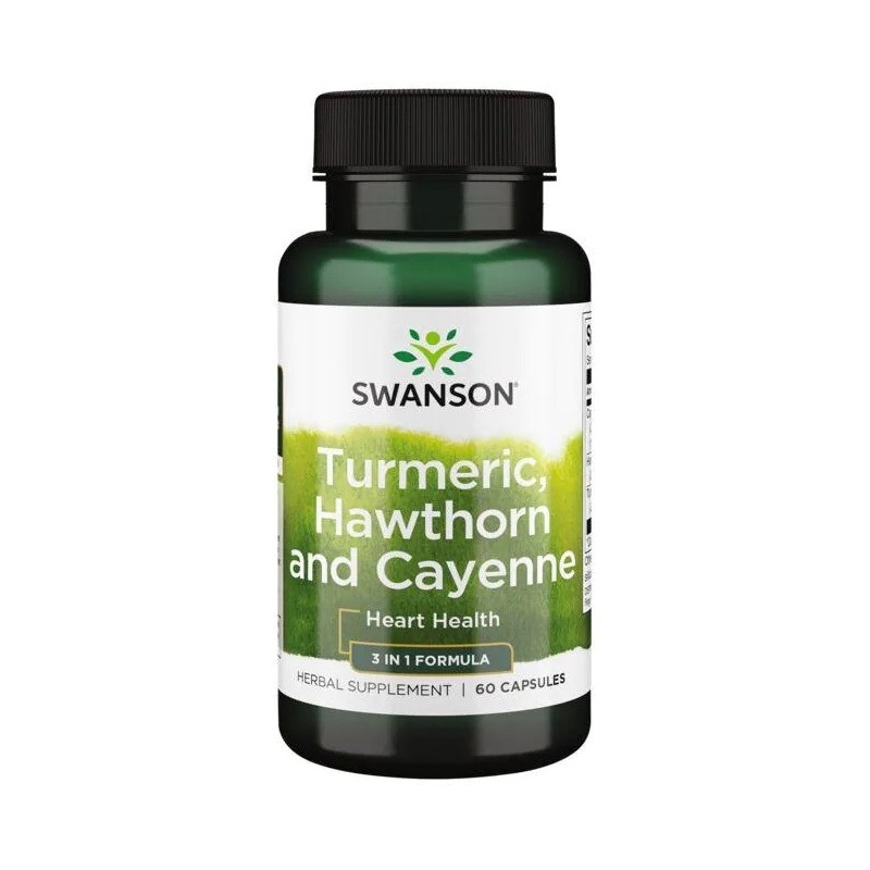 Turmeric, Hawthorn and Cayenne 60 caps Swanson
