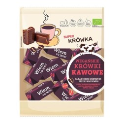 Wegańskie Krówki Kawowe Bezmleczne Bezglutenowe 150g BIO Super Krówka