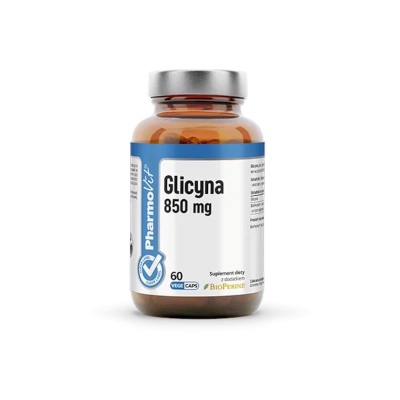 Gluten-Free Glycine (850mg) 60 Capsules Pharmovit (Clean Label)