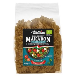 Makaron Semolinowy Razowy Świderki BIO 500g Vitaliana