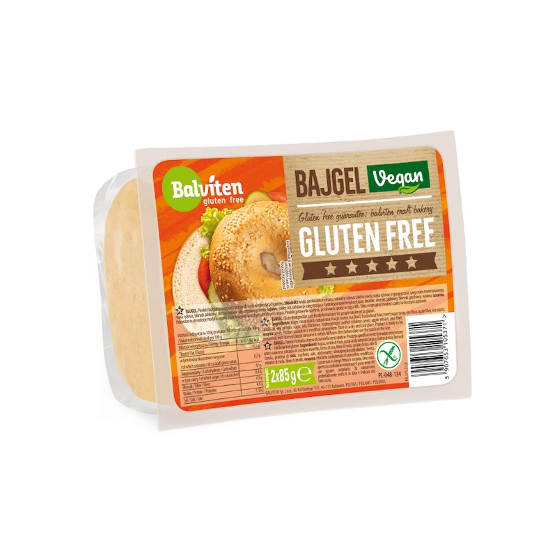 Bajgle z Sezamem Bezglutenowe (2 szt.) 170g Balviten