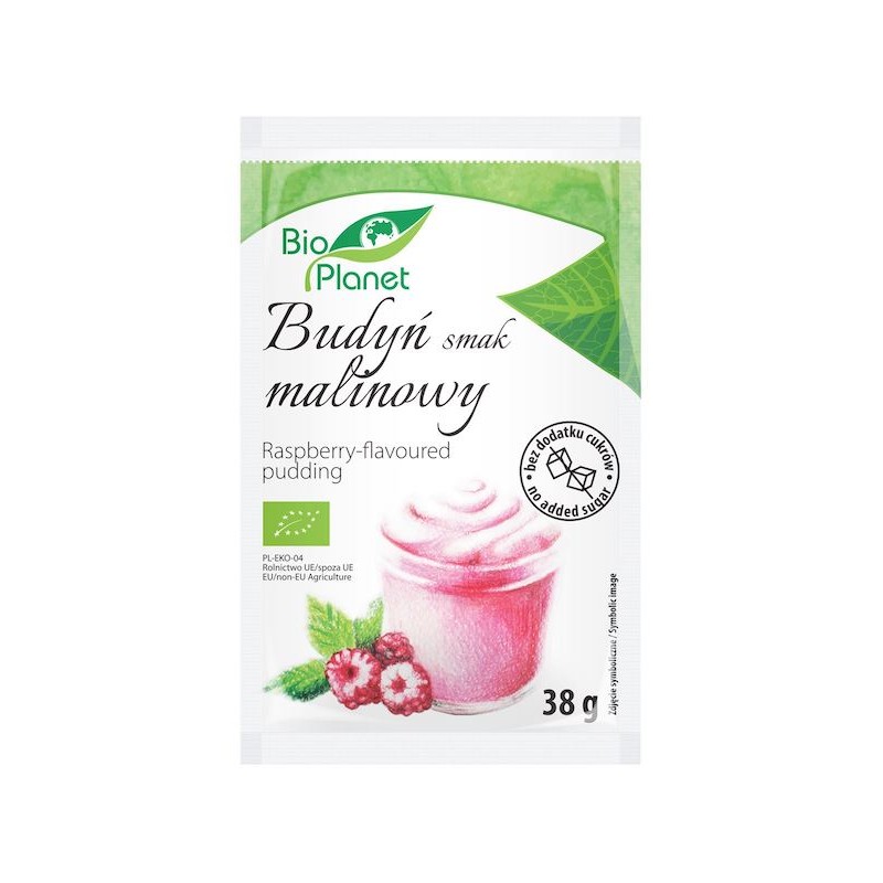 Budyń o Smaku Malinowym z Malinami BIO 38g Bio Planet