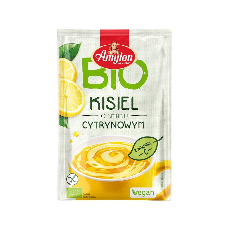 Kisiel o smaku cytrynowym bezglutenowy BIO 30g Amylon