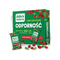 Mini Batoniki Odporność Witaminy C E Żurawina + Acerola Bez Dodatku Cukru 102g Dobra Kaloria