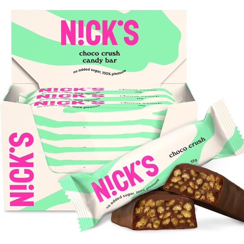 Choco Crush Baton Czekoladowy z Solonymi Chrupkami Bez Cukru 32g NICK’S