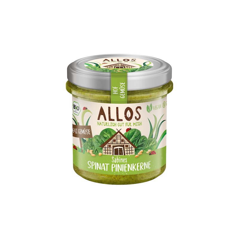 Organic Gluten-Free Cream Pasta Spinach & Pine Nuts 135g Allos