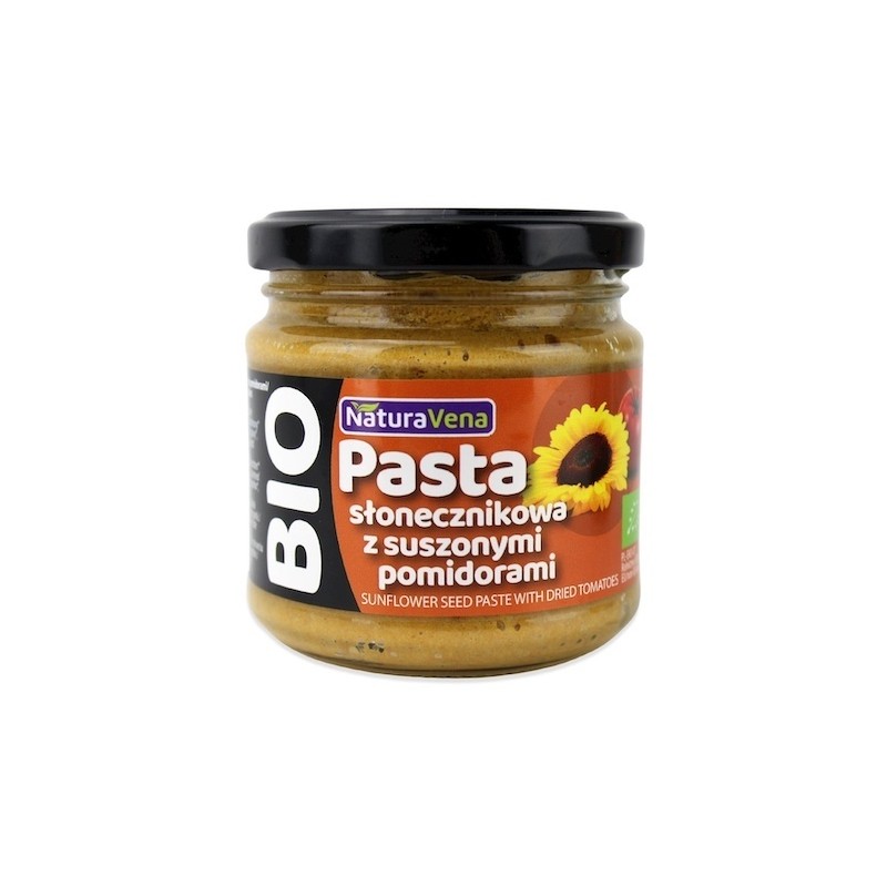 Pasta Słonecznikowa z Suszonymi Pomidorami BIO 185g NaturaVena