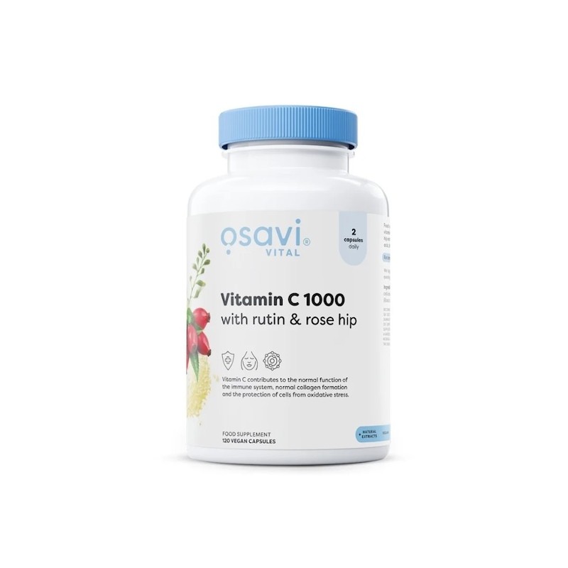 Vitamin C1000 with Rutin & Rose Hip 120 vegan caps Osavi