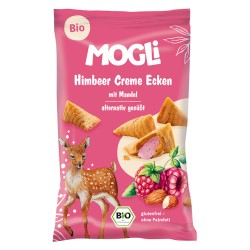Organic Gluten-Free Cones Almond & Raspberry Cream 30g Mogli