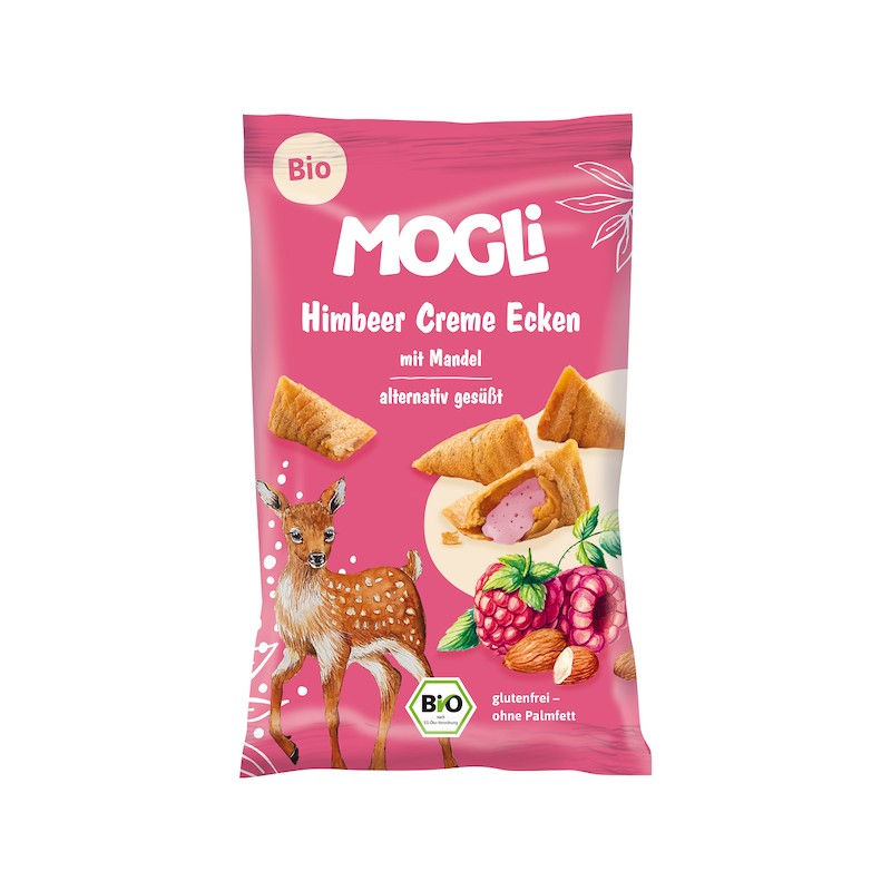 Rożki z Kremem Migdałowo - Malinowym Bezglutenowe BIO 30g Mogli