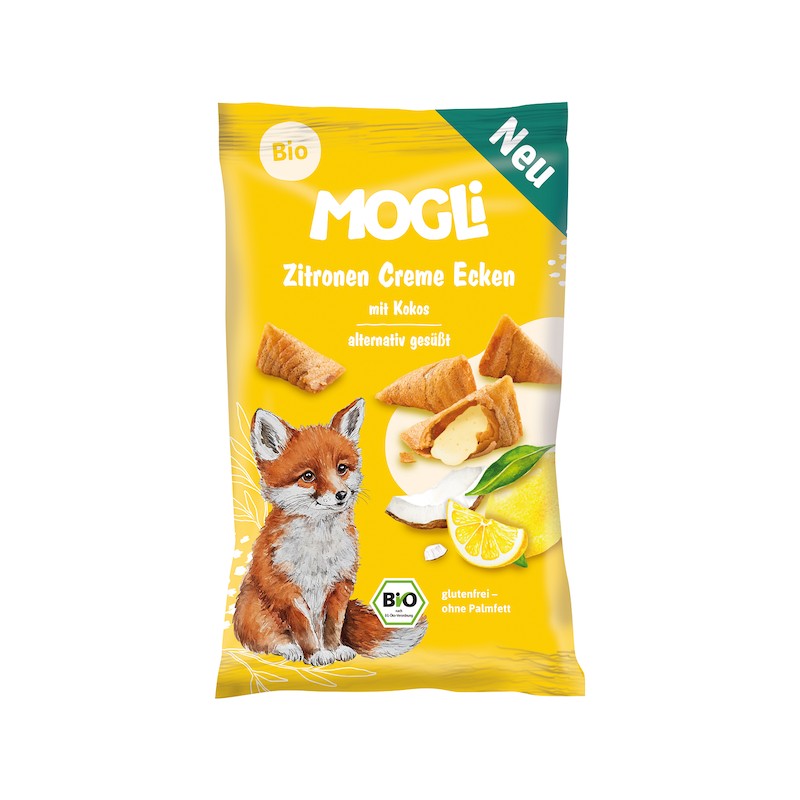 Organic Gluten-Free Cones Coconut & Lemon Cream 30g Mogli