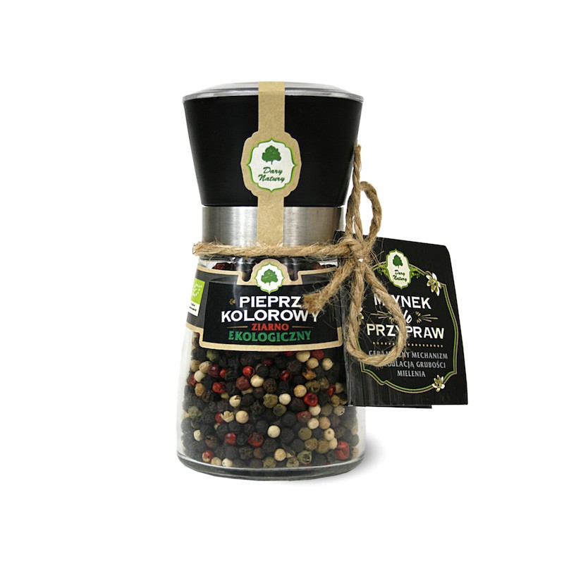 Organic Mixed Peppercorns in Grinder 80g Dary Natury