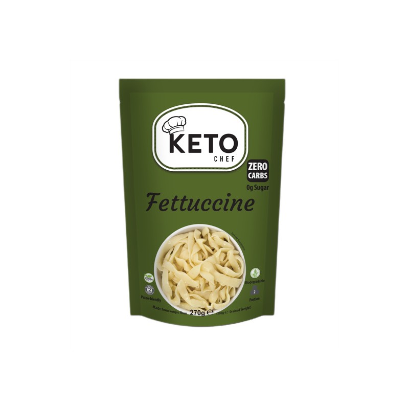 Makaron Konjac Fettuccine Bezglutenowy BIO 270g (200g) Keto Chef (Better Than Foods)