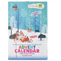 Organic Advent Calendar Gluten-Free Coconut Chocolate No Sugar 100g Super Fudgio