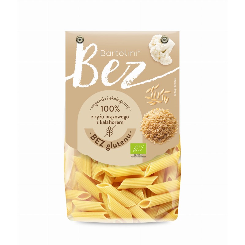 Makaron z Ryżu Brązowego z Kalafiorem Penne BIO 250g Bartolini