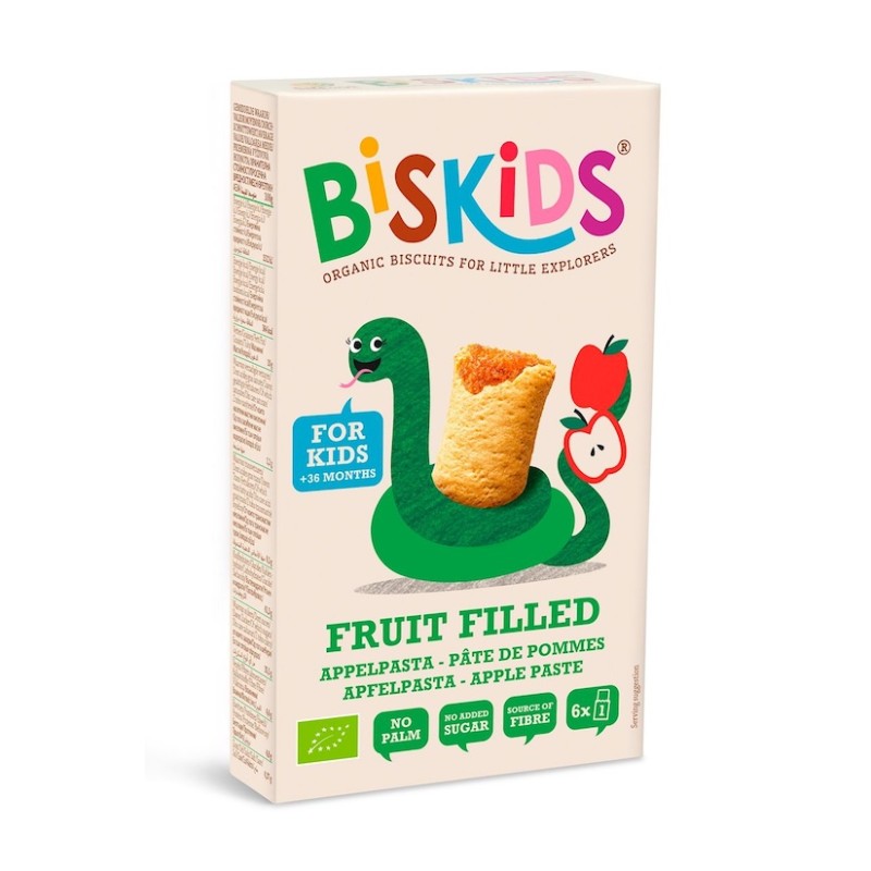 Organic Biscuits With Apple Filling For Children From 36+ Months 120g Biskids