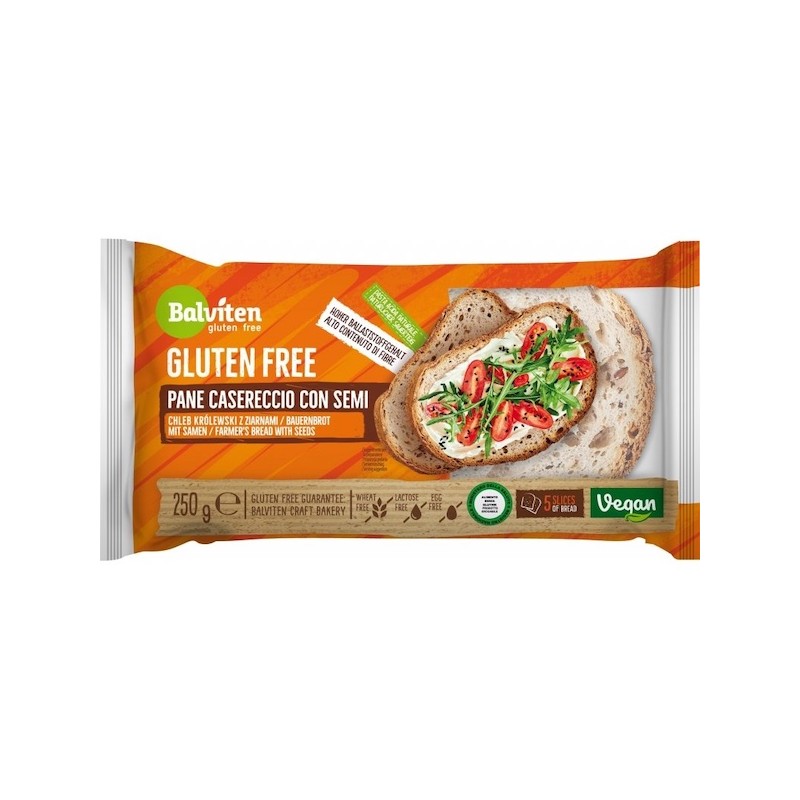 Chleb Królewski Ciemny z Ziarnami Krojony Bezglutenowy 250g Balviten