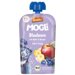 Organic Apple, Banana & Blueberry No Sugar +1 Year 100g Mogli