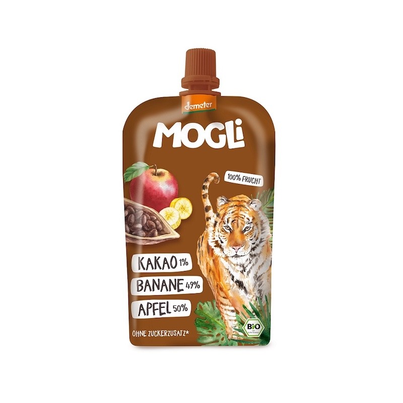 Organic Banana, Apple & Cocoa Mousse No Sugar 100g Mogli
