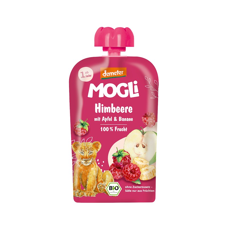 Mus Jabłko - Banan - Malina Bez Dodatku Cukrów Od 1 Roku Demeter BIO 100g Mogli