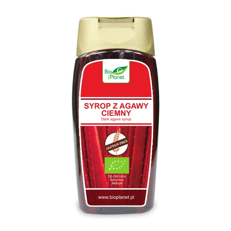 Syrop z Agawy Ciemny Bezglutenowy BIO 350g (250ml) Bio Planet