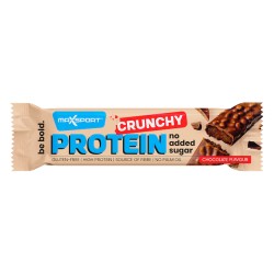 Baton Proteinowy Crunchy Kakaowy w Czekoladzie Mlecznej Bez Dodatku Cukrów Bezglutenowy 40g Maxsport